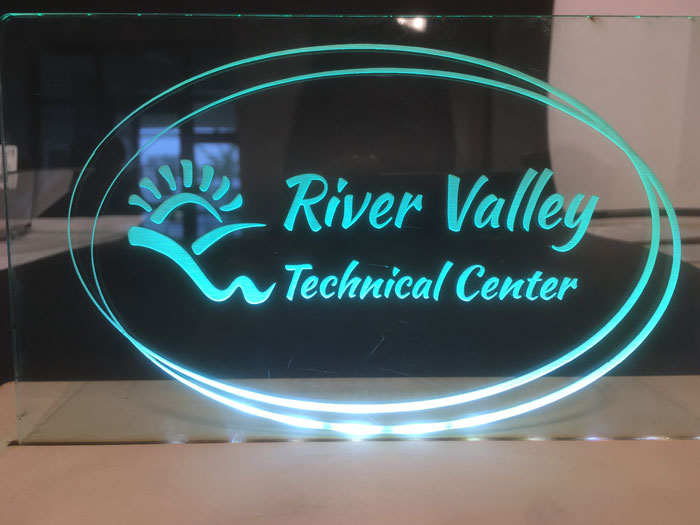 Edge Lit Laser cut RVTC IT Project